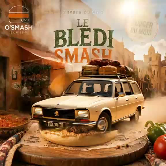 O'Smash Burger advertising video — DZ Network creative project